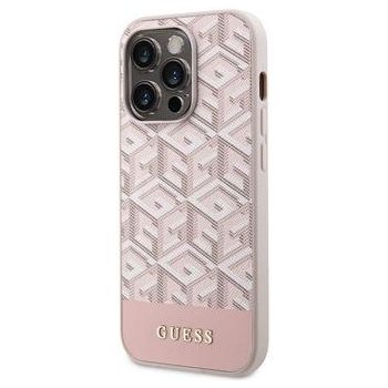 Pouzdro Guess PU G Cube MagSafe Kompatibilní iPhone 14 Pro Max růžové