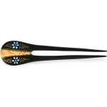 Jehlice do vlasů double gold Květy 02 - modré – Zboží Dáma