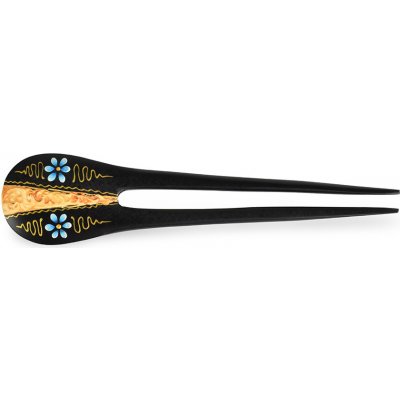 Jehlice do vlasů double gold Květy 02 - modré – Zboží Dáma