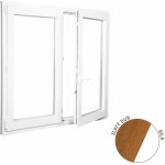 ALUPLAST Plastové okno dvoukřídlé zlatý dub/bílé 110x110 – HobbyKompas.cz
