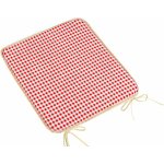 Bellatex Hladký sedák BERTA 34/609, KOSTIČKA ČERVENÁ, čtverec 40x40cm – Sleviste.cz