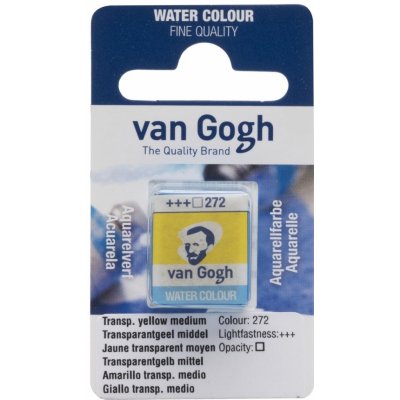 Van Gogh Akvarelová barva v půlpánvičce 272 Transparent Yellow Medium