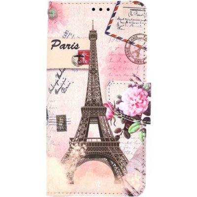 Pouzdro TopQ Realme C25Y knížkové Eiffelova věž – Zboží Mobilmania