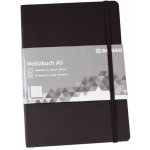 DONAU Zápisník A5 linkovaný černý – Zboží Mobilmania