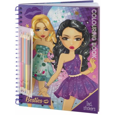 RMS Kniha vybarvovací samolepky Obleč si svou panenku A4 – Sleviste.cz