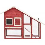 vidaXL Králíkárna šedá/bílá masivní jedlové dřevo 140 x 63 x 120 cm – Zboží Dáma