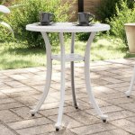 OMAXI 475625 Zahradní stůl bílý 48 x 53 cm litý hliník – Hledejceny.cz