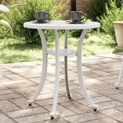 OMAXI 475625 Zahradní stůl bílý 48 x 53 cm litý hliník – Hledejceny.cz