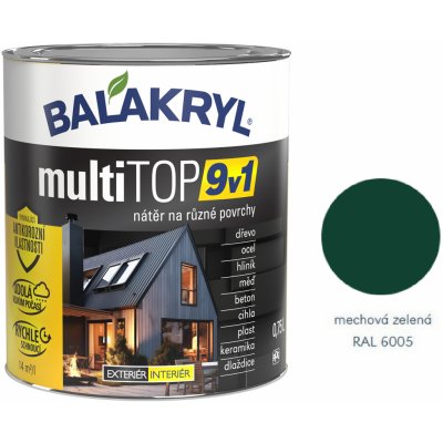 Balakryl MultiTOP 9v1 RAL 6005 zelená 2,5 L – Hledejceny.cz