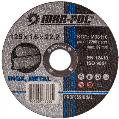 Mar Pol Kotouč řezný 125 x 1,6 x 22,2 mm M08116 – Zbozi.Blesk.cz