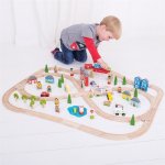 Hop Bigjigs Rail Dřevěná vláčkodráha město a vesnice 101 dílů – Zboží Dáma