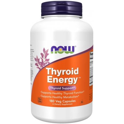 NOW Thyroid Energy Štítná žláza 180 rostlinných kapslí