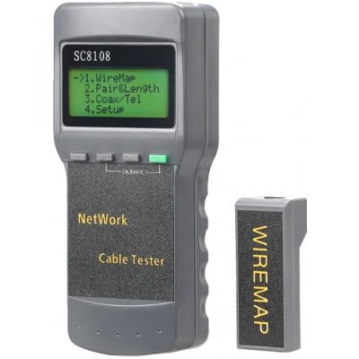 W-Star Tester multifunkční WSSC8108 UTP kabel RJ45, display, diagnostika sítě – Zboží Mobilmania