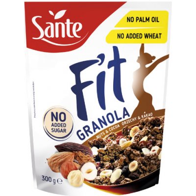 Sante Fit Granola ořechy a kakao 300 g – Zbozi.Blesk.cz