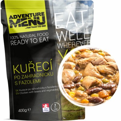 Adventure Menu kuře po zahradnicku s fazolemi 400 g – Zboží Dáma