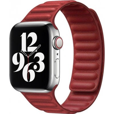 Crested Kožený řemínek s magnetickým zapínáním pro Apple Watch 38, 40 a 41 mm 2. generace červený YACZ-Y947