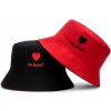 Klobouk Camerazar Heart Bucket Hat Fisher černá/červená