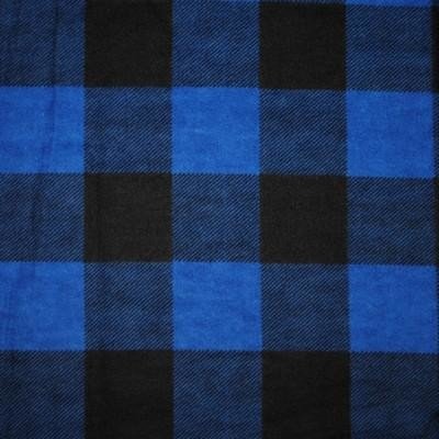 Flanel bavlněný modro-černá kostka – Zboží Dáma