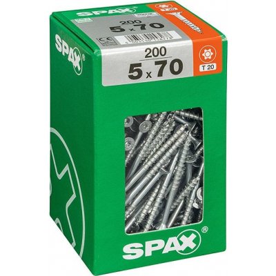 Spax Wirox Univerzální vrut T-Star plus, ø 5 × 70 mm, TX25, zápustná hlava, 200 ks 4191010500706 – Hledejceny.cz