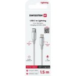 Swissten 71529204 USB-C / Lightning, 1,5m, bílý – Zboží Mobilmania