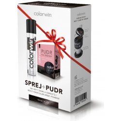 Colorwin sprej 75 ml + pudr 3,2 g na krytí šedin černý