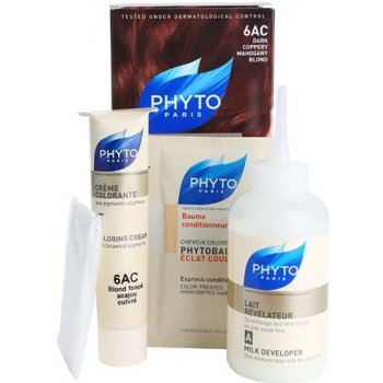 Phyto Color barva na vlasy 6AC Dark Coppery Mahogany Blond 4 ks