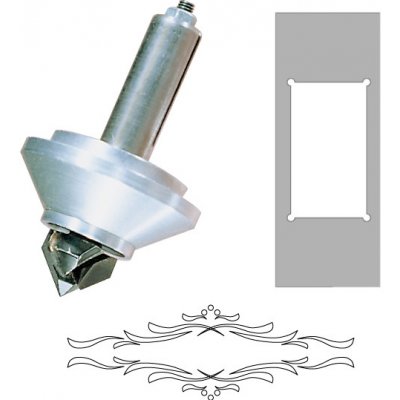 CMT Sada na ornamenty, fréza 3D S=8mm, šablona KLASIK s rámem CRCS-START1 – Hledejceny.cz
