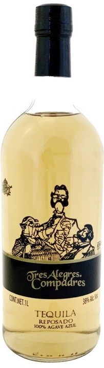 Tres Alegres Compadres Reposado 38% 1 l (holá láhev)