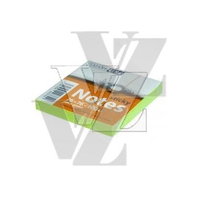 Samolepící bloček 76x76 mm 100l. neonově zelený – Hledejceny.cz