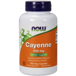 Now Foods Cayenne 500 mg 100 kapslí