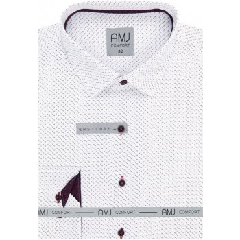 AMJ košile s dlouhým rukávem JDP018 bílá