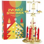 Logimax Česká obnovená výroba Tradiční Andělské zvonění stromek zlatý – Zboží Dáma