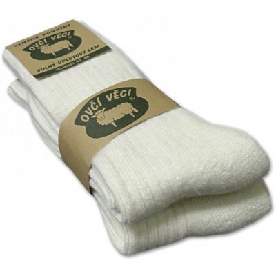 Ovčí věci vlněné ponožky Sibiřky 2 páry Bílé – Hledejceny.cz