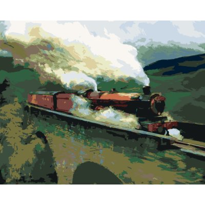 ZUTY Malování podle čísel MALBA BRADAVICKÉHO EXPRESU HARRY POTTER Rozměr 40 x 50 cm Rámování vypnuté plátno na rám – Zboží Dáma