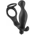 Bluejunker Prostate Stimulator Cockring vibrační masážní přístroj na prostatu a erekční kroužek černé – Hledejceny.cz