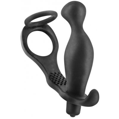 Bluejunker Prostate Stimulator Cockring vibrační masážní přístroj na prostatu a erekční kroužek černé – Hledejceny.cz