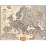 National Geographic Evropa - nástěnná mapa Executive 118 x 92 cm Varianta: bez rámu v tubusu, Provedení: laminovaná mapa v lištách – Zbozi.Blesk.cz
