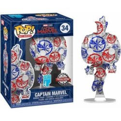 Funko Pop! Marvel Patriotic Age Captain Marvel Artist Series with Protector