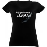 Tričko s potiskem Můj patronus je LAMA dámské Černá – Zboží Dáma
