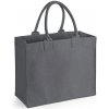 Nákupní taška a košík Westford Mill Nákupní plátěná taška WM608 Graphite Grey 41x34x18 cm