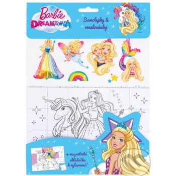 Barbie DREAMTOPIA Magnetky omalovánky samolepky