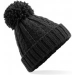 Beechfield Elegantní pletená melange čepice Černá – Zboží Mobilmania