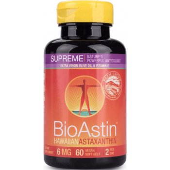 Nutrex Hawaii BioAstin Supreme Havajský astaxanthin 6 mg 60 kapslí