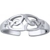Prsteny SILVEGO Otevřený stříbrný prsten na nohu Amy PRM12179R