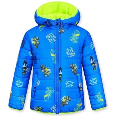 Chlapecká zimní bunda s traktory BF světle modrá – Sleviste.cz