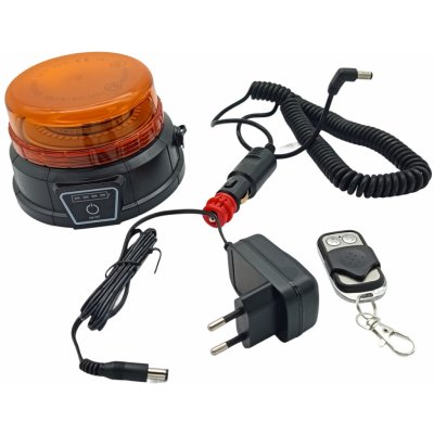 Maják LED magnetický, Aku, dálkové ovl., oranžový | Zboží Auto