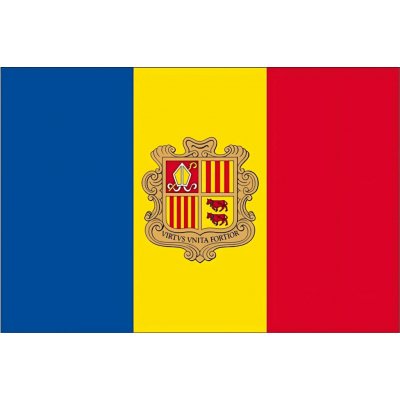 LIBEA, s.r.o. Vlajka Andorry Rozměr: 100×150 cm, Uchycení: Karabiny na stožár – Hledejceny.cz
