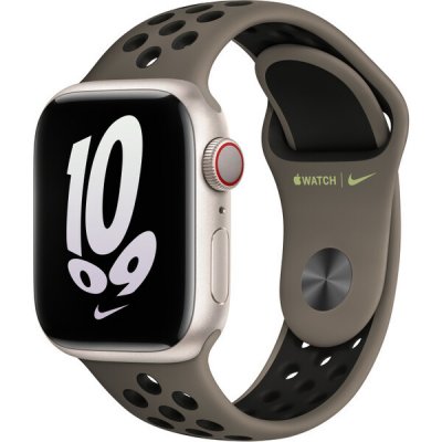 Apple Watch 41mm olivovošedo-černý sportovní řemínek Nike MPGT3ZM/A – Hledejceny.cz