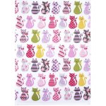 SCANquilt utěrka DEKORO kočičky bílopastelová 50 x 70 cm – Sleviste.cz