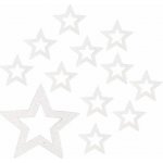 Hvězdy s glitrem 5 cm 12 ks bílé – Hledejceny.cz